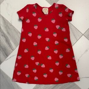 TBBC Strawberry Print Red Polly Play Dress